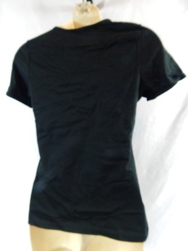 Camiseta Babydoll Motociclista Negra Harley Davidson 100% Algodón Deadstock Nos EE. UU. XL - Imagen 10 de 12