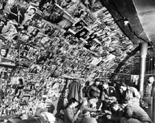 Pictures of Pin-up Girls on Bomber Crew Shack Wall 8x10 WWII WW2 Photo 741a