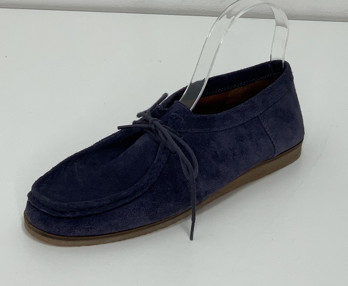 Lucky Brand Mens Suede Leather Blue Chukka Boots Shoes 