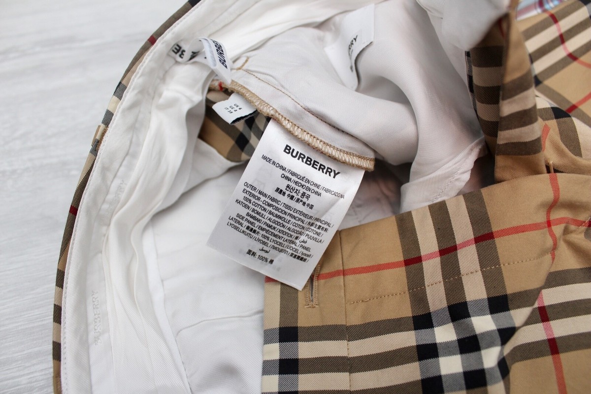 最後の1点パンツ【Burberry】女性★送料関税無料★ Women's BURBERRY RARE Dana Vintage Check Straight Leg Pants