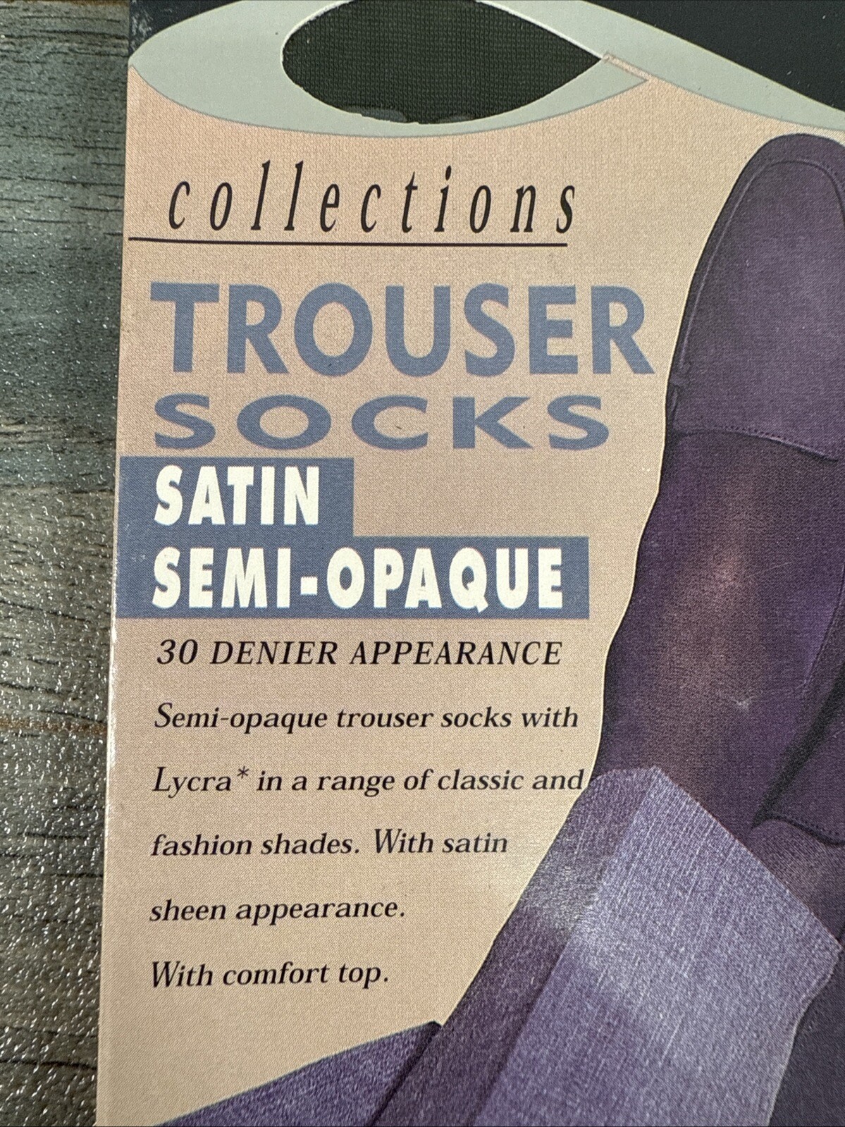 4 PAIRS PRETTY POLLY TROUSER SOCKS SATIN SEMI- OPAQUE ONE SIZE FOREST 30 Denier