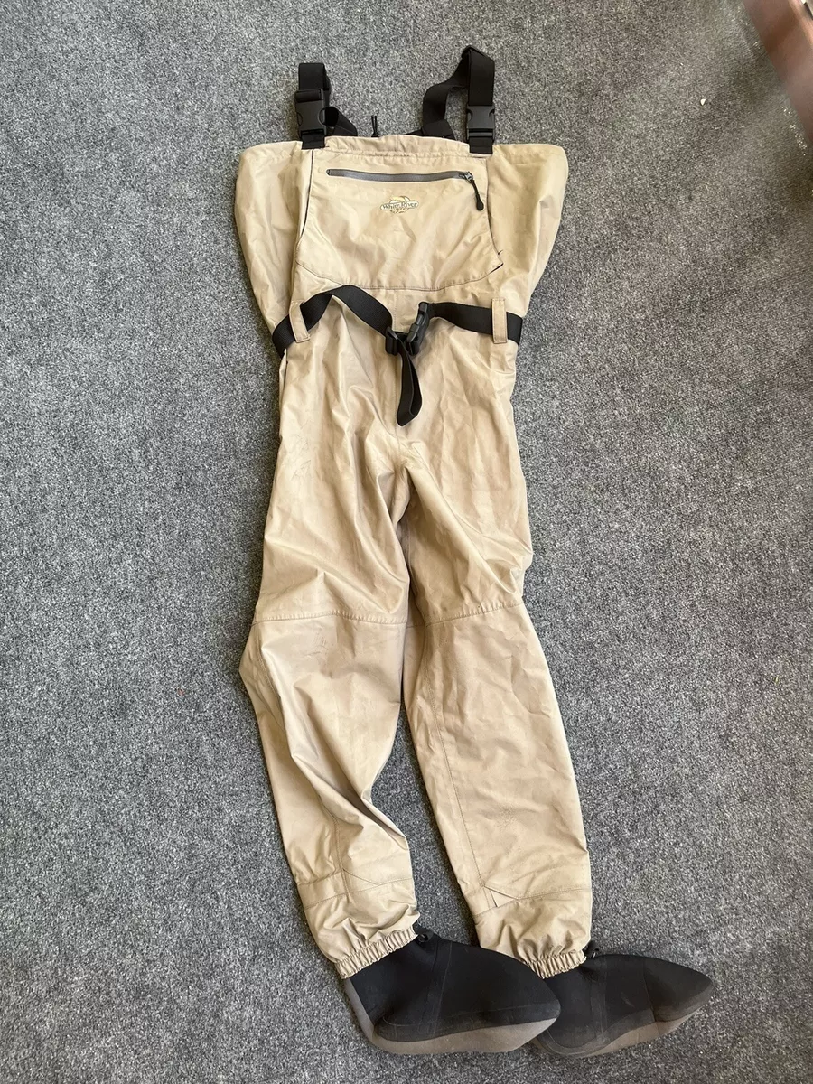 White River Fly Shop Stocking-Foot Chest Fly Fishing Waders - Small - Khaki