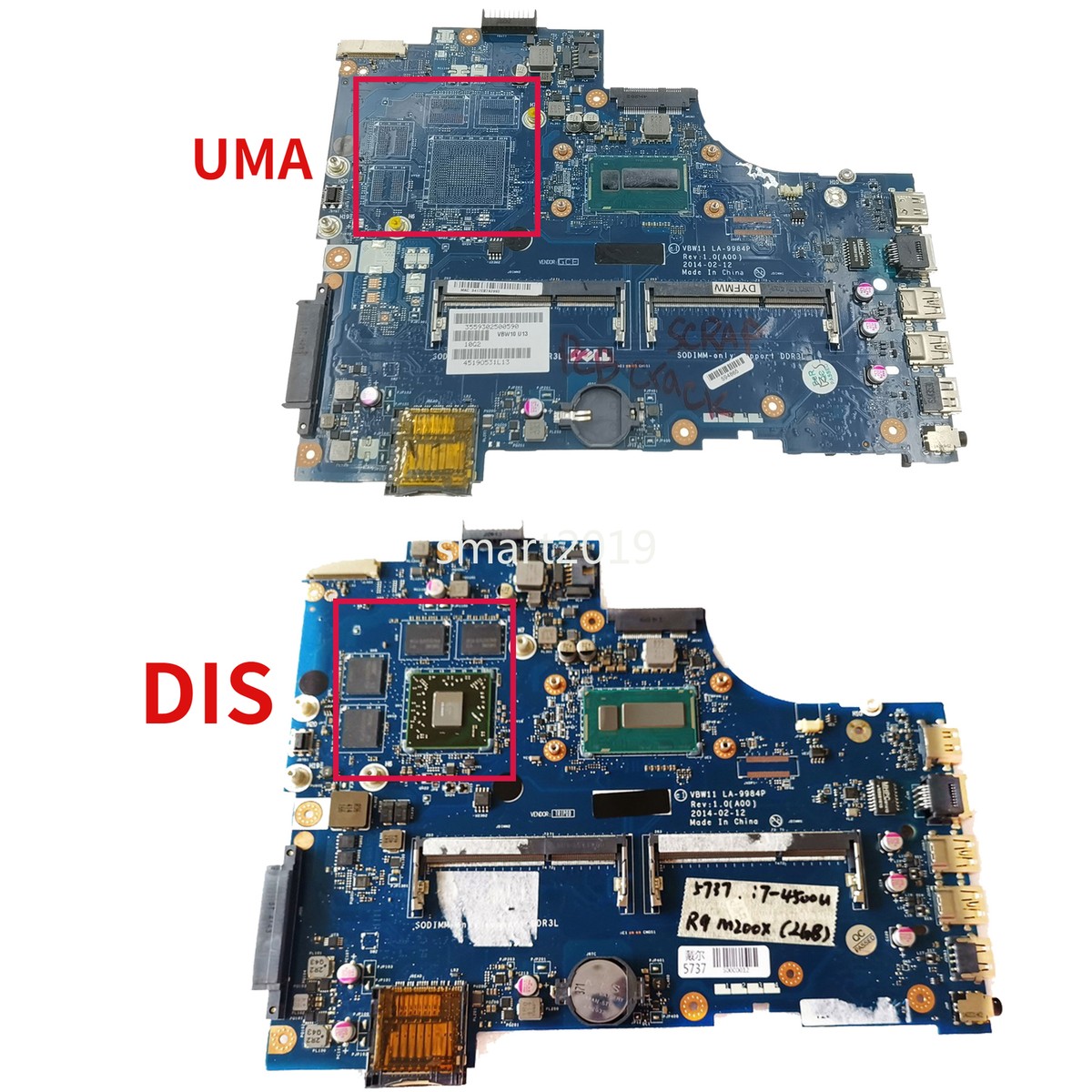 Motherboard For Dell Inspiron 17R 3737 5737 LA-9984P With i3/i5/i7