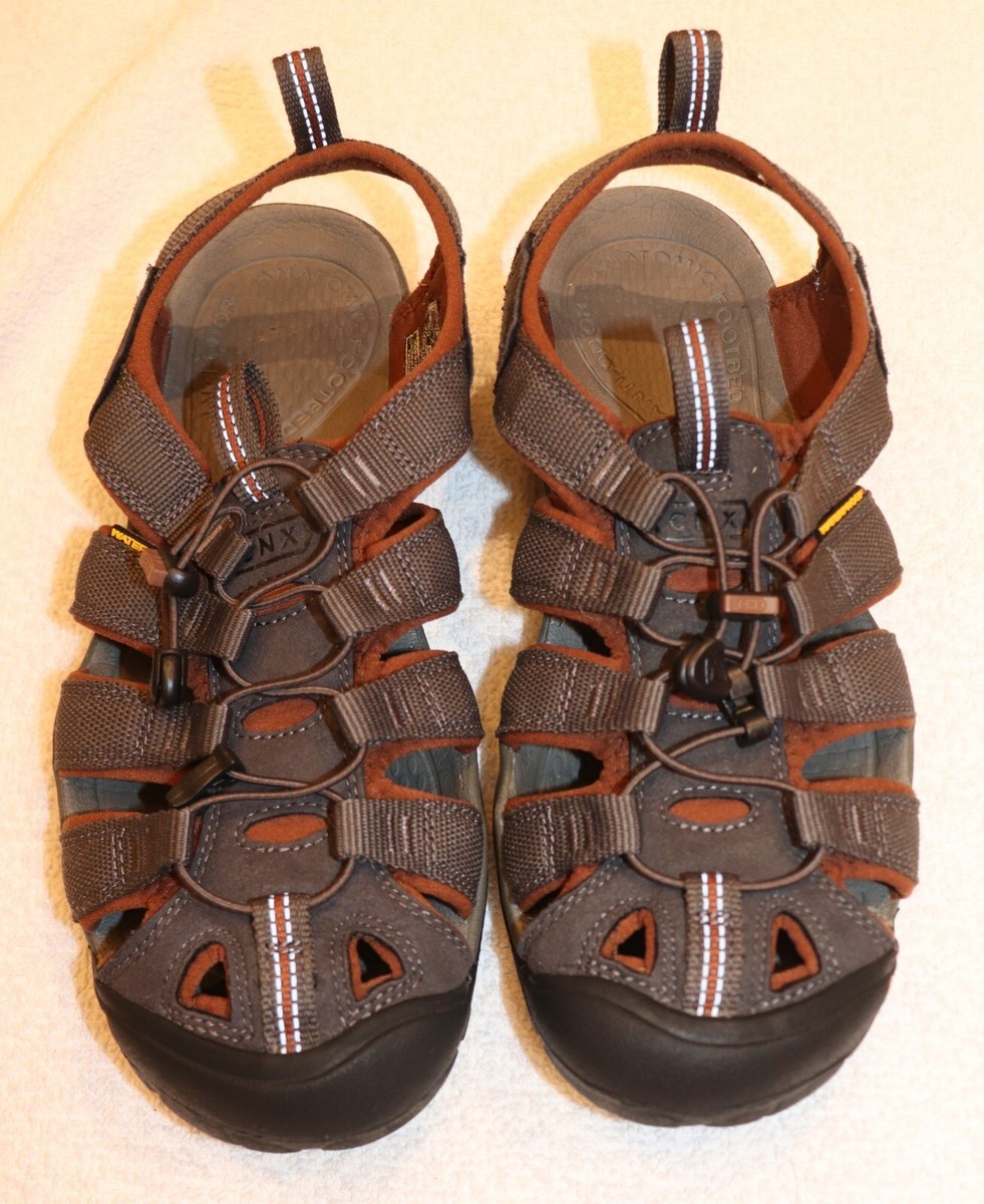 Men's Keen Clearwater CNX Waterproof Fisherman Sandals Raven/Tortoise Shell  sz
