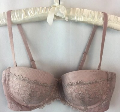 Maidenform Bra Size 38B Convertible Lace Push Up Bra SE1102 Underwire Beige B31 | eBay