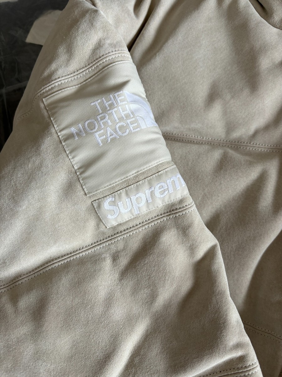 Supreme x The North Face Suede Nuptse Jacket 'Stone' Size S Supreme x The North Face Suede Nuptse Jacket 'Stone' Size S