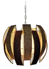 Vintage Brutalist Pendant Light Plug-In Swag Mid Century Minimalist Metal Lamp