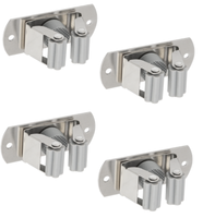 4X Stielhalter Werkzeughalter Wand Stiel-GeräTehalter Besen-Halter Edelstahl