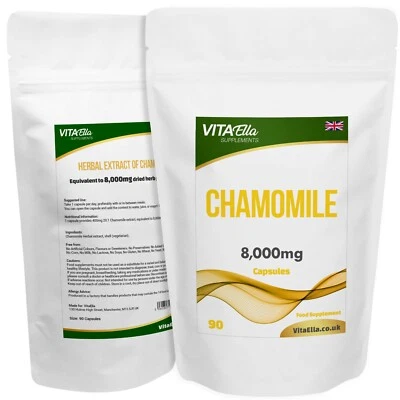 VITAELLA Chamomile | 8,000mg Capsules | Powerful Formula | Best Value on Ebay