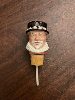 Vintage Beefeater Gin Wade Regicor Porcelain Bottle Pourer Cork Stopper 4.5 