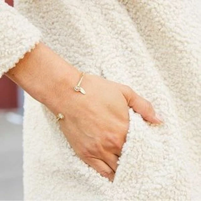 Serefina Crystal Cuff Bracelet 14k Gold Plated eBay