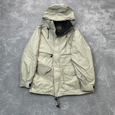 Vintage Eddie Bauer Jacket Mens Large Gray Gore Tex Parka Coat Pockets Hooded