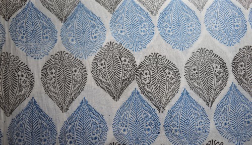 Indian Cotton Fabric Hand Block Print Craft Dressmaking Material By The Yard - Picture 3 of 4