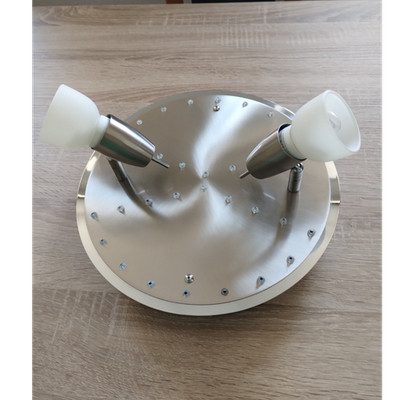 LeuchteDirekt Etana LED-Deckenleuchte 2-flammig Stahl Opal Ø300mm Serienschalter