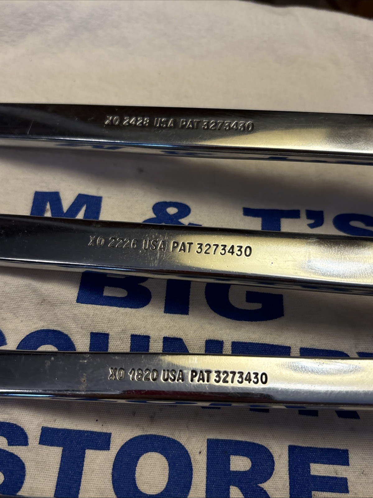 Snap-on 5pc 3/8" - 7/8" SAE 12-Point Flank Drive 60° Deep Offset Box Wrench Set