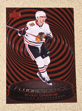 2025-26 UD Series 2 Ryan Greene RC Fluorescence Red 1:36 SP #F-5 Blackhawks