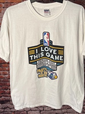 Vintage Charlotte vs Hawks 2002 I Love This Game Premier Night Promo T-Shirt XL