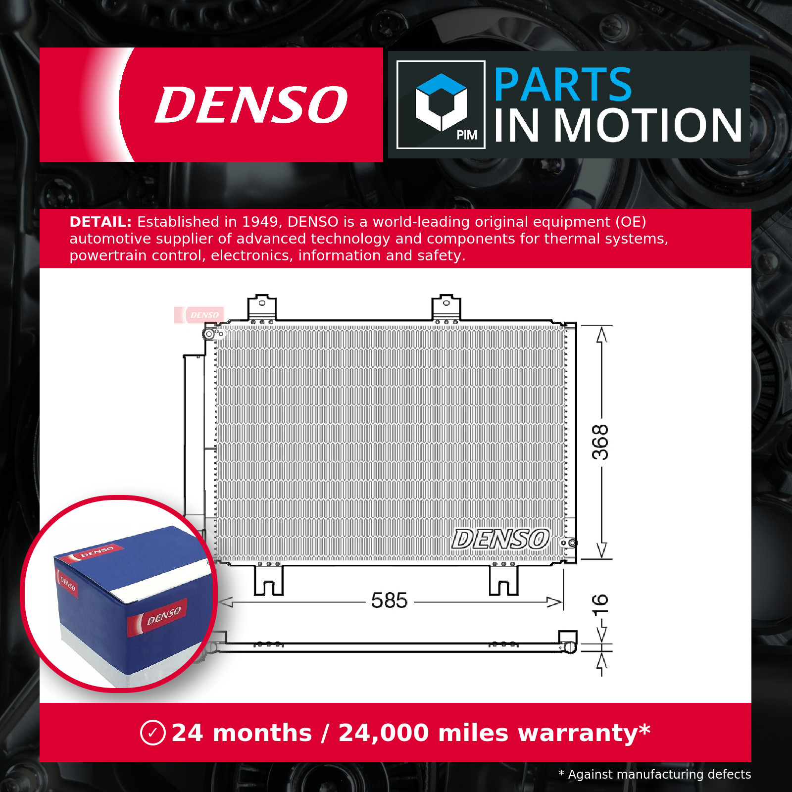 Denso Ac Condenser For Honda Jazz 2015-2025 1.3 1.5 DCN40020 - Image 4