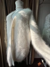 Women's Super Soft Angora Blend Chunky Fluffy Fuzzy Knit Cardigan