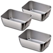 Shimomura Edelstahl Stapelbar Mini Quadratisch Sch&uuml;ssel 3-teiliges Set 34051 ...