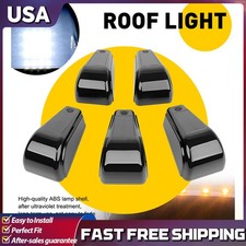 5 Pack Led Cab Roof Marker Running Lights Kit White Smoked For Trucks Suv Pickup