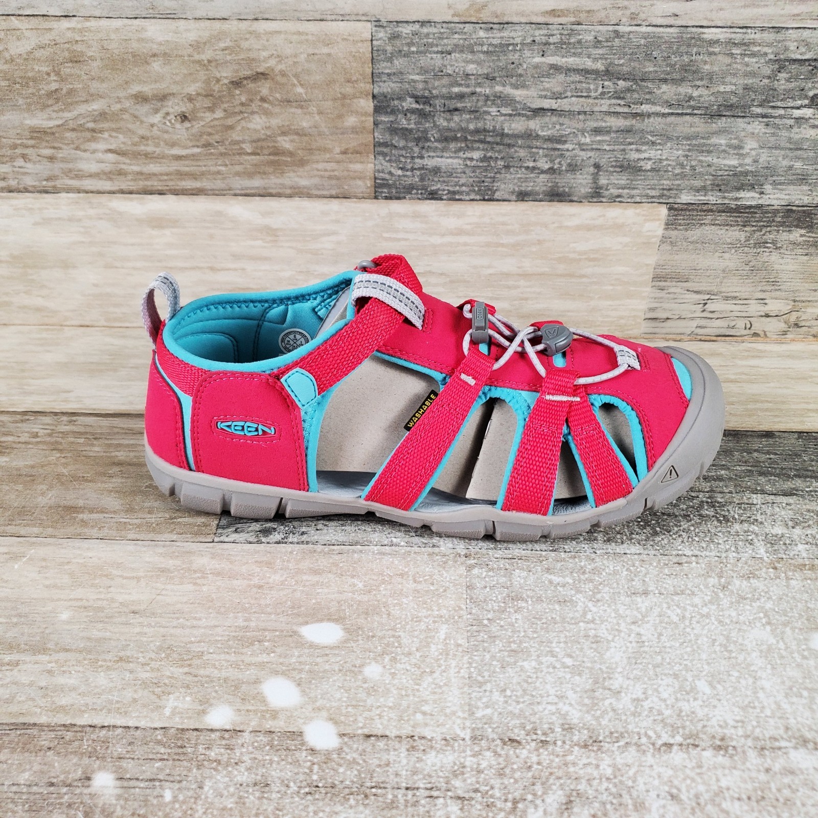 Sandali con cinturino Keen Seacamp II CNX da bambina taglia 6 scarpe impermeabili Azalea Ipanema