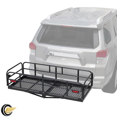 Folding Trailer Hitch Cargo Carrier Basket Luggage Rack Carrier