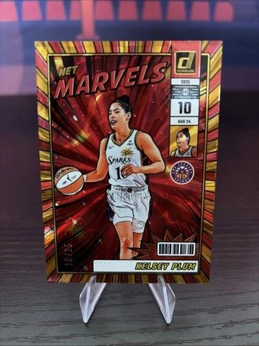 2025 Panini Donruss WNBA Kelsey Plum Pink Fireworks Net Marvels #/25 Sparks