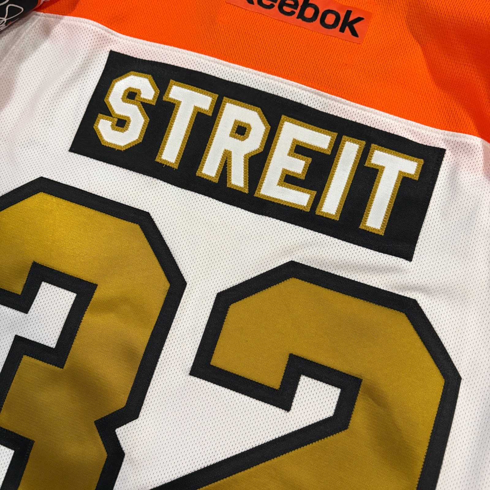 Mark Streit Philadelphia Flyers Reebok Premier Anniversary Jersey - Sz. L thumbnail 3