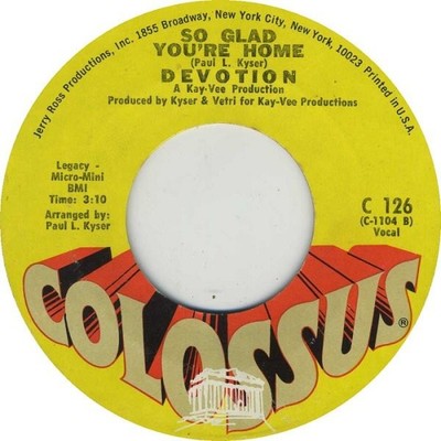 Devotions - Dawning Of Love - Used Vinyl Record 7 - Z8100z