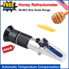 3-in-1 Use Honey Refractometer for Honey Moisture Brix and Baume Honey, Syrup