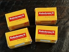 Vintage Lot - 4 Boxes KODAK Kodachrome II Color Slide Film K 135-36 Exp: 1970  s