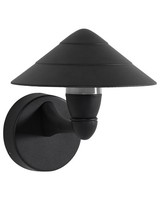 LED AußEnwandleuchte Metall Schwarz Mit KegelföRmigem Schirm 21 Cm Hoch Modern