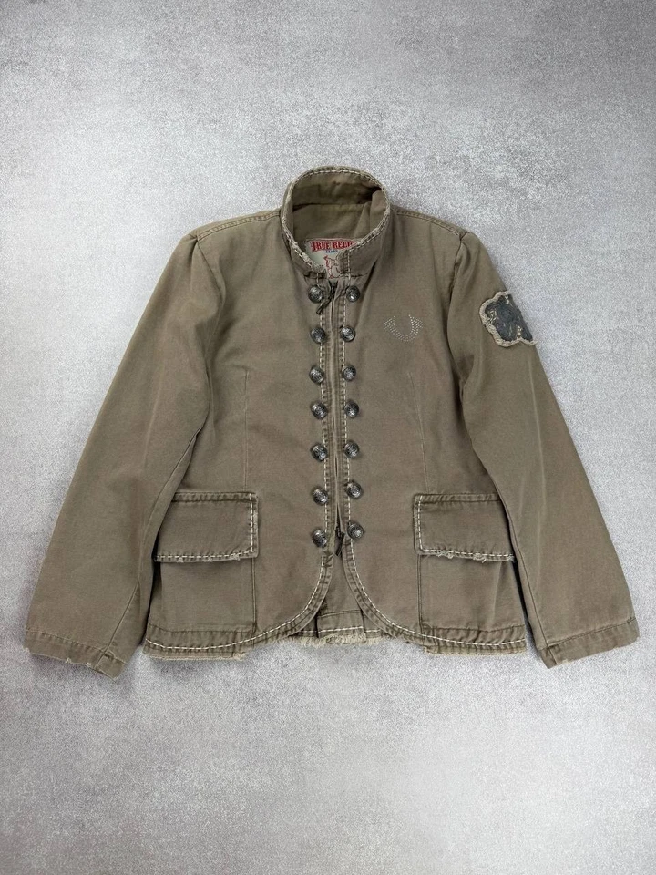 Chaqueta vaquera militar True Religion vintage para mujer talla 50 deberes pagados (EE. UU.) Foto 2 de 4