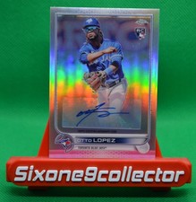 2022 Topps Chrome Otto Lopez RC Auto REFRACTOR Blue Jays #AC-OL