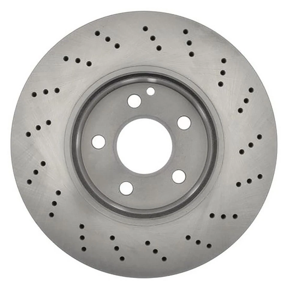 Rotores de freio dianteiro + pastilhas de freio de cerâmica e ferragens para 2015 Mercedes-Benz C250 - Imagem 4 de 4