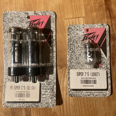 #ad NOS Peavey Super C#x27;s EL 34 Matched Pair amp; Super 7#x27;s 12AX7 Complete Sealed Kit $110.00