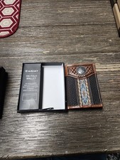 Ariat Mens Southwest Woven Western Trifold Wallet