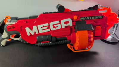 NERF N Strike Mega Mastodon Motorized Blaster  Tested & Working