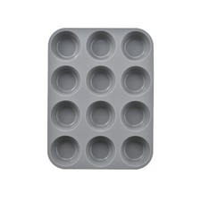 12- Cavity Cupcake Pan Silicone Cupcake Molds Home Cake Round Disc Silicone
