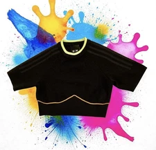 New Adidas Ivy Park Women’s Black Knit Crop Top Beyoncé Size L