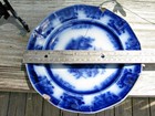 Flow Blue Plate by Davenport in the Amory Pattern Ironstone Antique 1840's — photo 4
