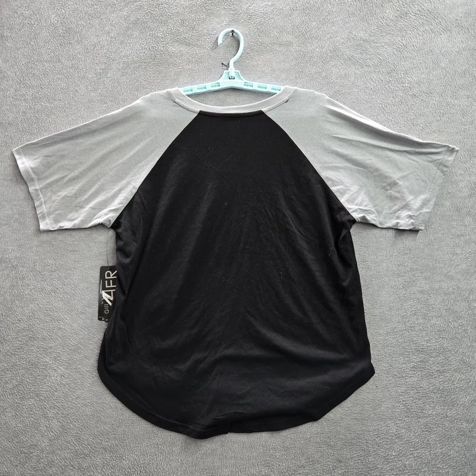 Camisa Oakland Raiders Mujer L Negra G-III 4her Logo Raglán Cuello en V Nueva con Etiquetas Foto 4 de 4