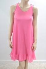 Vintage Barbie Pink Nightie Nightgown Jr 11 Womens S Double Nylon 1960s Chiffon