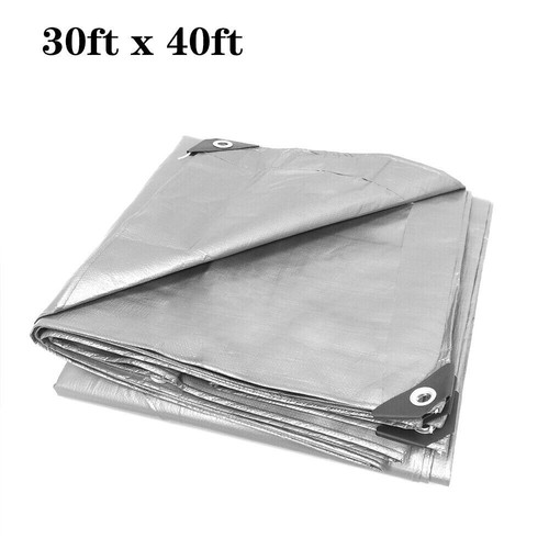 2pcs 10Mil Heavy Duty Canopy Tarp Coated Sun Shade Waterproof Poly Tarpaulin - Picture 28 of 28
