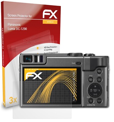 Protecteur D'écran AtFoliX FX-Clear Pour Panasonic Lumix DC-G90 - Lot De 3 - Anti-rayures