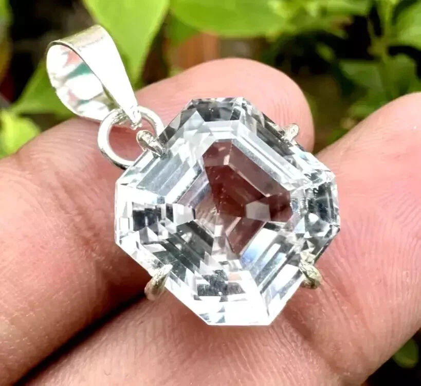 Natural Ceylon White Sapphire 36 Ct Asscher Cut AGL Certified Loose Gemstone - image 3 of 4