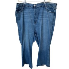 Old Navy Higher High Rise Flare Denim Jeans Women 28 Secret Smooth Pockets Blue