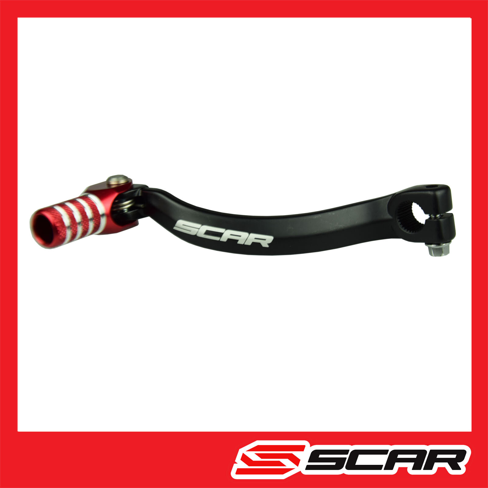 Sélecteur de vitesse en aluminium forgé noir et rouge pour moto Honda CR 125 Scar