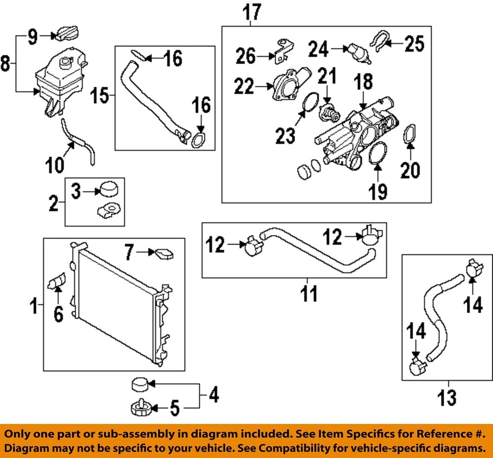 Used Engine Coolant Reservoir fits: 2012 Kia Optima VIN C 8th digit Limited Grad - Image 2 of 4
